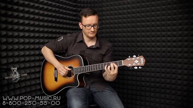 Электроакустическая гитара WASHBURN WD7SCE смотреть онлайн