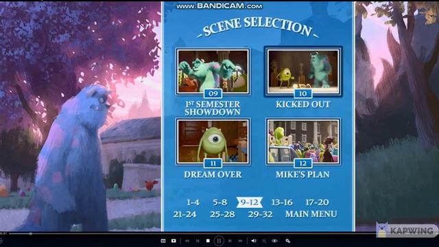 Monsters University 2013 DVD Menu Walkthrough (Reverse Version) смотреть онлайн