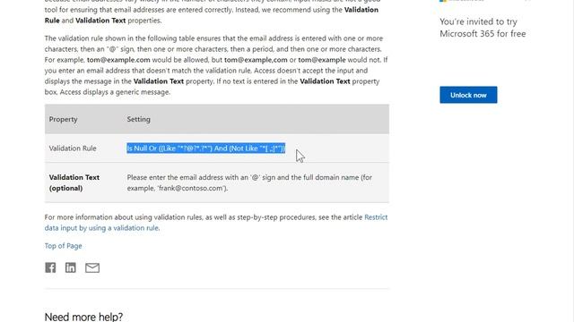 How to Validate an Email Address in Microsoft Access. Use an Input Mask or Validation Rule? смотреть онлайн