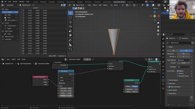 [2] Blender Cactus - Taper A Curve смотреть онлайн