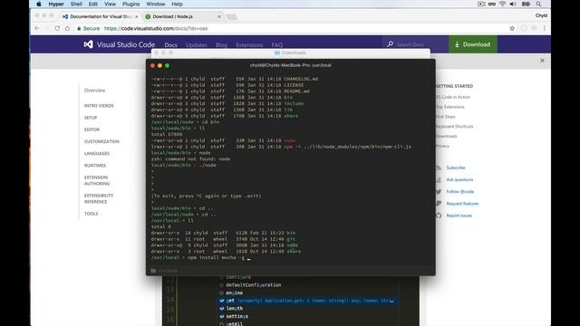 Installing Node.js and Visual Studio Code on MacOS or Linux смотреть онлайн