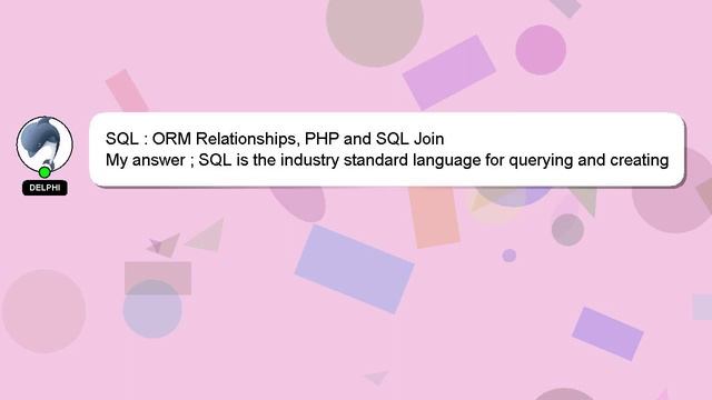 SQL : ORM Relationships, PHP and SQL Join смотреть онлайн