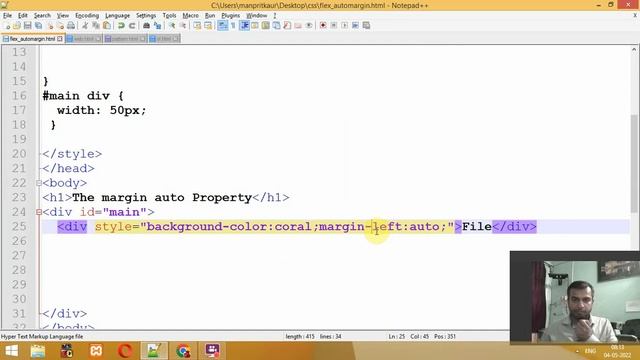 CSS Flex Box Margin Auto value in CSS Hindi Urdu смотреть онлайн