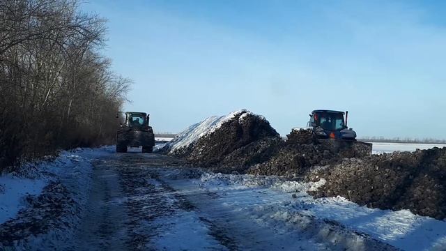Разбивка кагатов сахарной свеклы зимой смотреть онлайн