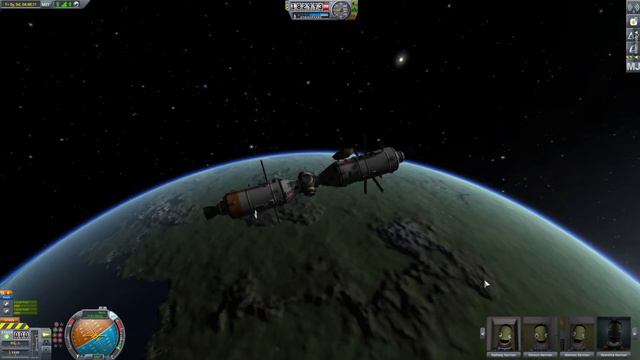 KSP Building the space station using docking autopilot смотреть онлайн