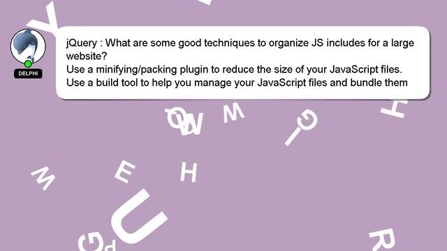 jQuery : What are some good techniques to organize JS includes for a large website? смотреть онлайн