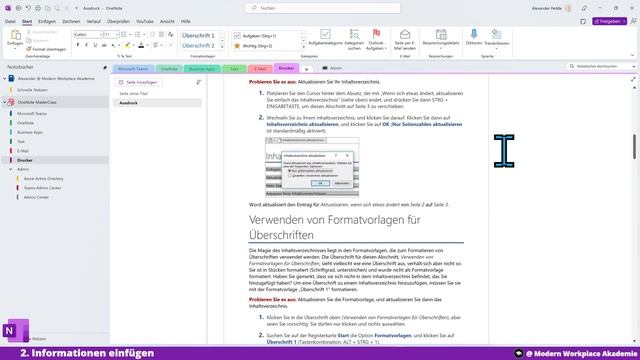 2.02 | OneNote Drucker in M365 (Word, Excel & PowerPoint) | OneNote MasterClass смотреть онлайн