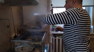 Копчение полосатой и голубой Зубаток в квартире.