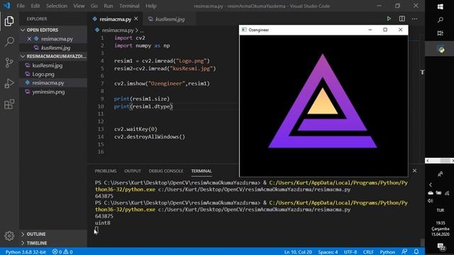 Python ile Görüntü İşleme - Resim de Boyut(Size), Veri Tipi(dtype), Şekil(Shape) Çıktısı смотреть онлайн