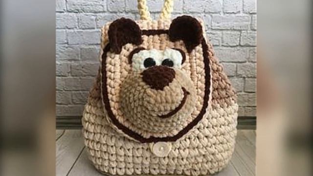 Модели вязания.Рюкзаки из лентовидной пряжи. смотреть онлайн