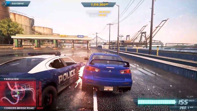 NFS Most Wanted | Police Chase Max Heat Level Escaped | Mitsubishi Evolution X vs Police смотреть онлайн