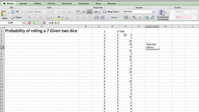 If, RANDBETWEEN Simulation Excel)