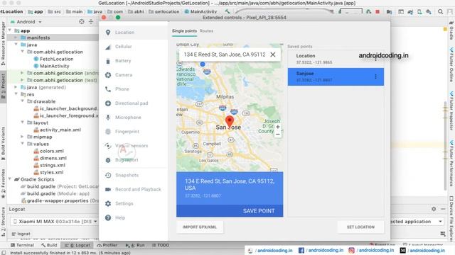 Android : Set latitude and longitude on Emulator | android coding смотреть онлайн