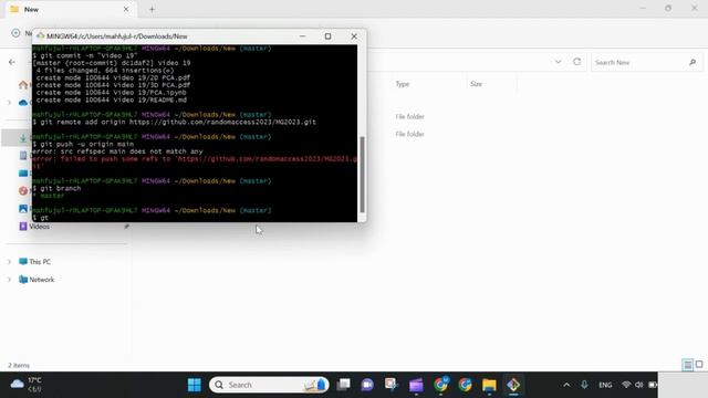 Push your code from the local (PC) directory to the remote (GitHub) repository using Git смотреть онлайн