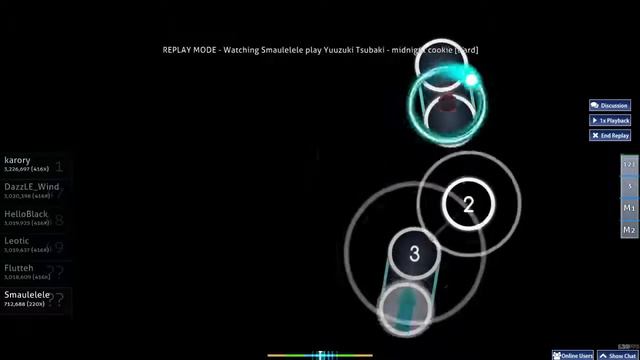 Yuuzuki Tsubaki - midnight cookie [Hard] +DT 99.32% choke смотреть онлайн