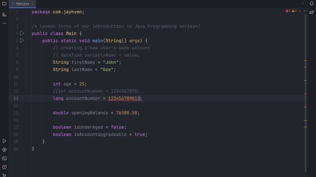 Introduction to Java Programming: Lesson 3 - Variables & Data Types смотреть онлайн