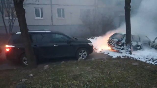 Витебск, горение автомобиля 18 03 2020 смотреть онлайн