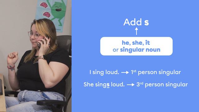 Simple Present 3rd Person Singular: Add S | Anglais (ESL) | Alloprof смотреть онлайн