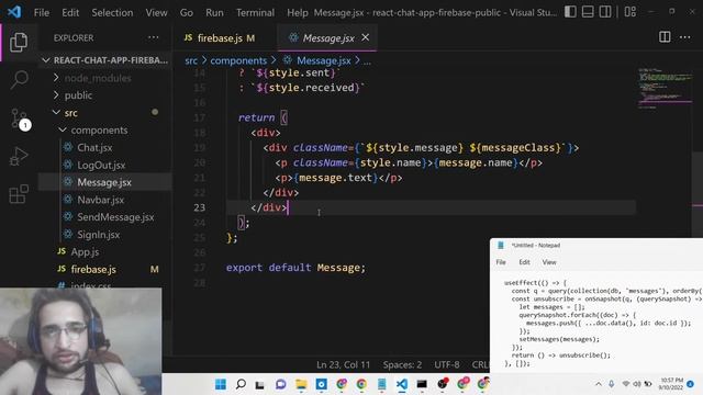React Firestore Project to Build Public Chat Room Using Google Login Authentication in TailwindCSS смотреть онлайн