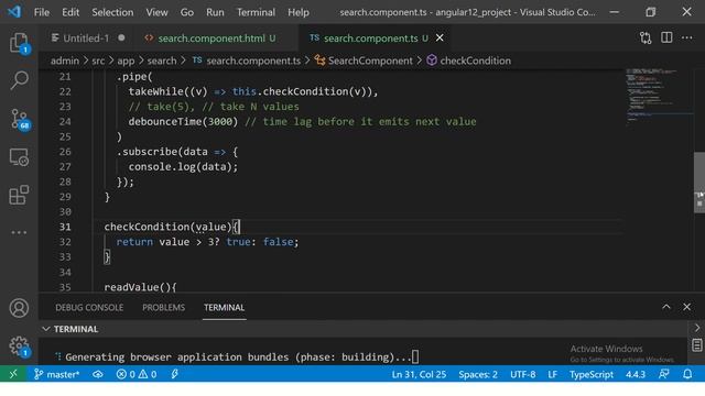 RxJS Tutorial For Beginners #12 - takeWhile Operator Tutorial | Angular RxJS Tutorials смотреть онлайн
