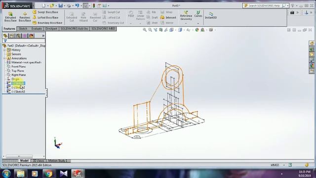 How to change from 2D sketch to 3D model in SOLIDWORKS (fast and easy) смотреть онлайн