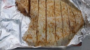 Камбала на мангале и в фольге.