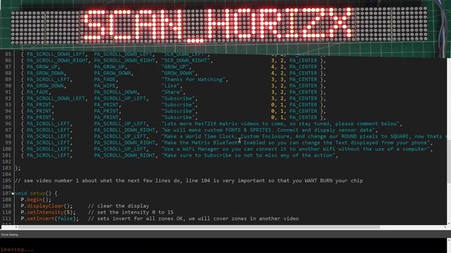 Max7219 LED Matrix Parola Library Part 2 Animations & Sprites Arduino ESP8266 0046