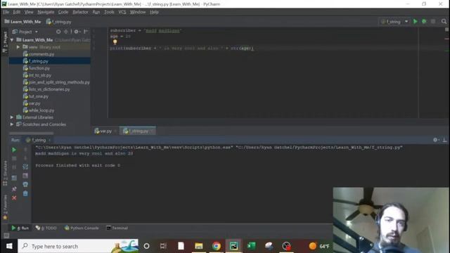 How to write a Python f string and why. #pythontutorial #python смотреть онлайн