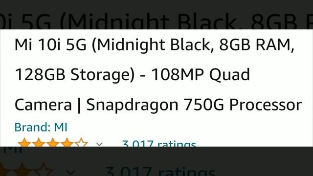 Mi 10i 5G (8GB RAM, 128GB Storage) - 108MP Quad Camera | Snapdragon 750G Processor смотреть онлайн