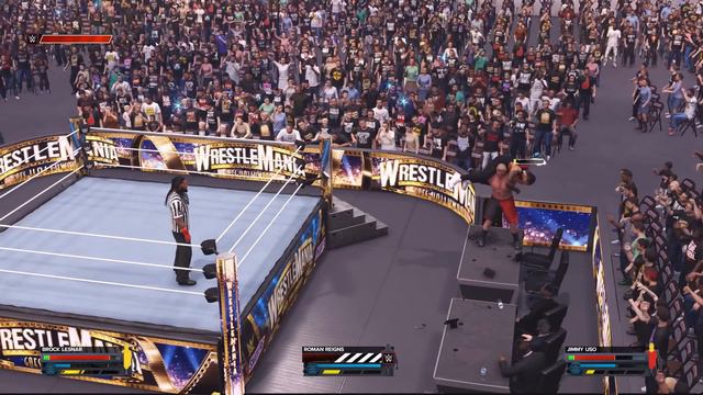 WWE 2K24 Brock Lesnar In A Special Guest Referee Match ft. Roman Reigns смотреть онлайн