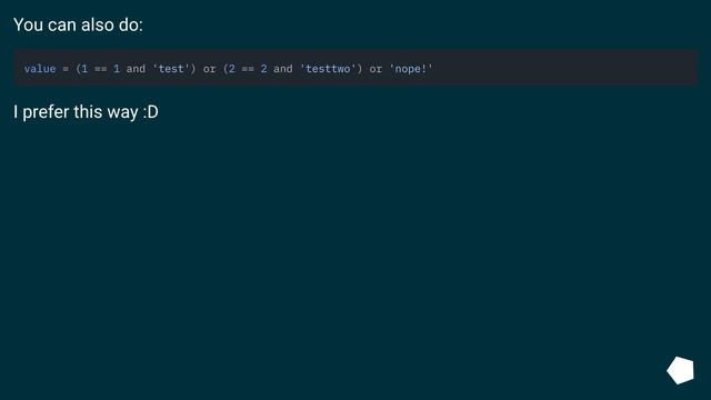 Python Conditional Variable Setting смотреть онлайн