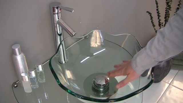 Fresca Netto Modern Glass Bathroom Vanity w/ Wavy Edge Vessel Sink - FVN1036 смотреть онлайн