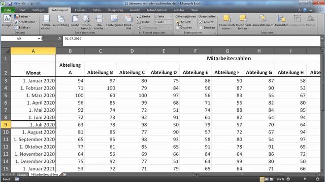 Excel 12 Gitternetz ein oder ausschalten смотреть онлайн