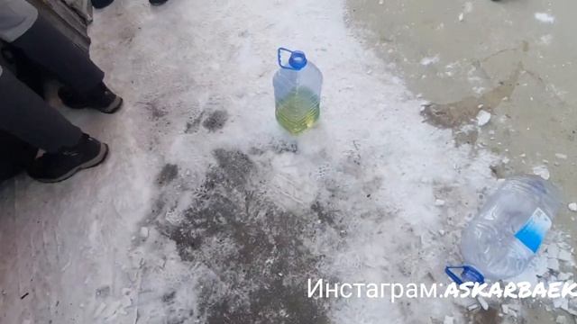 Мороз в Костанае, холодный запуск авто! смотреть онлайн