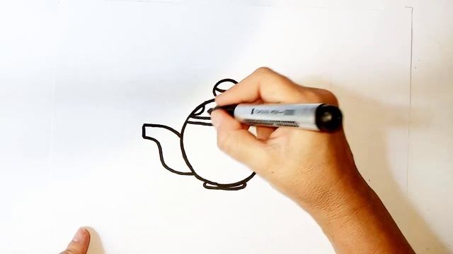 CÓMO DIBUJAR UNA TETERA \ HOW TO DRAW A TEAPOT \ COMMENT DESSINER UNE THÉIÈRE смотреть онлайн