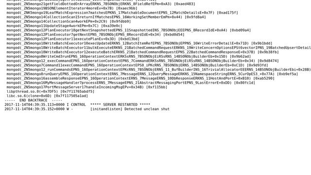 Databases: Mongo Error : Invalid access at address: 0 Got signal: 11 (Segmentation fault) смотреть онлайн