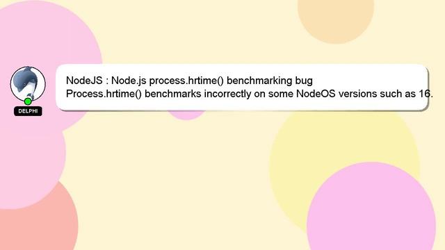 NodeJS : Node.js process.hrtime() benchmarking bug смотреть онлайн