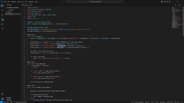 Discord Bot w/Python | Part 5: ON_READY | 2023 смотреть онлайн