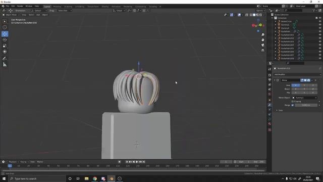 Blender Speed Modelling - Roblox hair смотреть онлайн