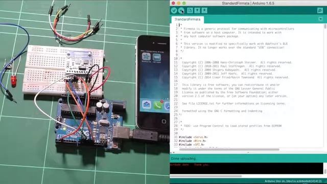 080 Bluetooth Low Energy Part 4 Firmata demo смотреть онлайн