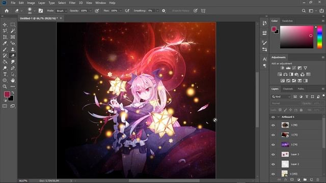 GFX Anime Tutorial - Photoshop смотреть онлайн