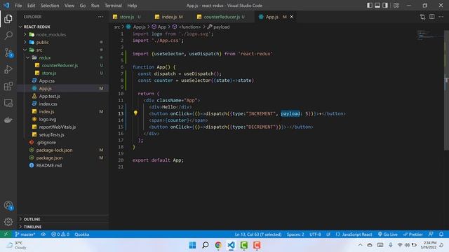 Redux for Beginners | Redux Action Payload | How to pass data while dispatching an action in redux смотреть онлайн