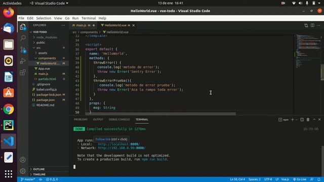 sentry + Vue.js - QuickStart - Español смотреть онлайн