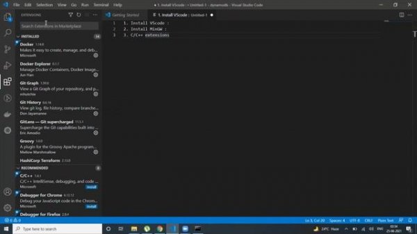 setup C/C++ development Environment in Visual studio Code and run your first CPP program.