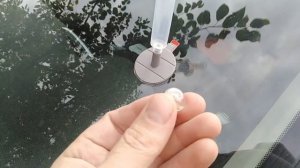 Заделываю Скол на лобовом стекле.