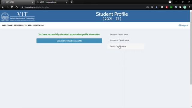 VIT Student Profile | How to update yout details on VIT Student profile смотреть онлайн