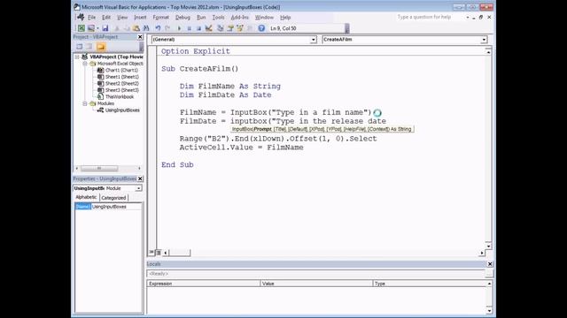 Excel VBA Introduction Part 11.1 - Input Boxes смотреть онлайн