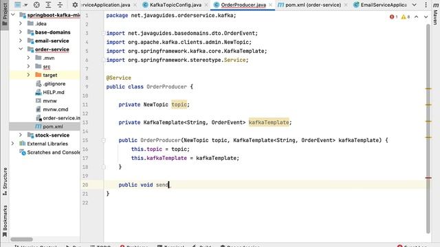 Spring Boot Kafka Microservices - #10 - Create Kafka Producer in OrderService Microservice смотреть онлайн
