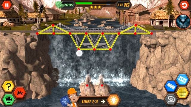 Bridge Construction Simulator Level 16 смотреть онлайн