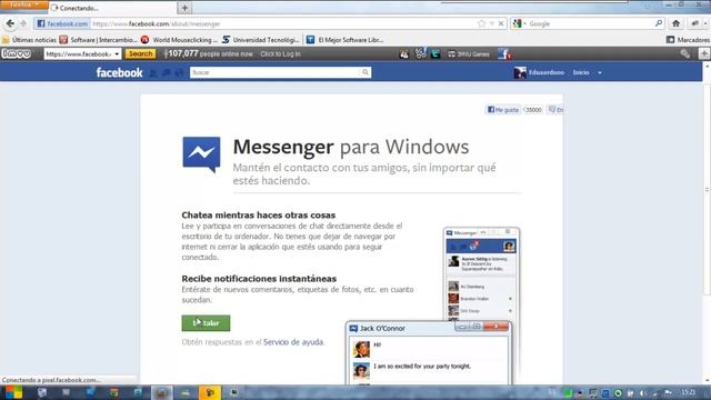 Descargar Facebook Messenger para PC Windows xp, Vista, 7 смотреть онлайн
